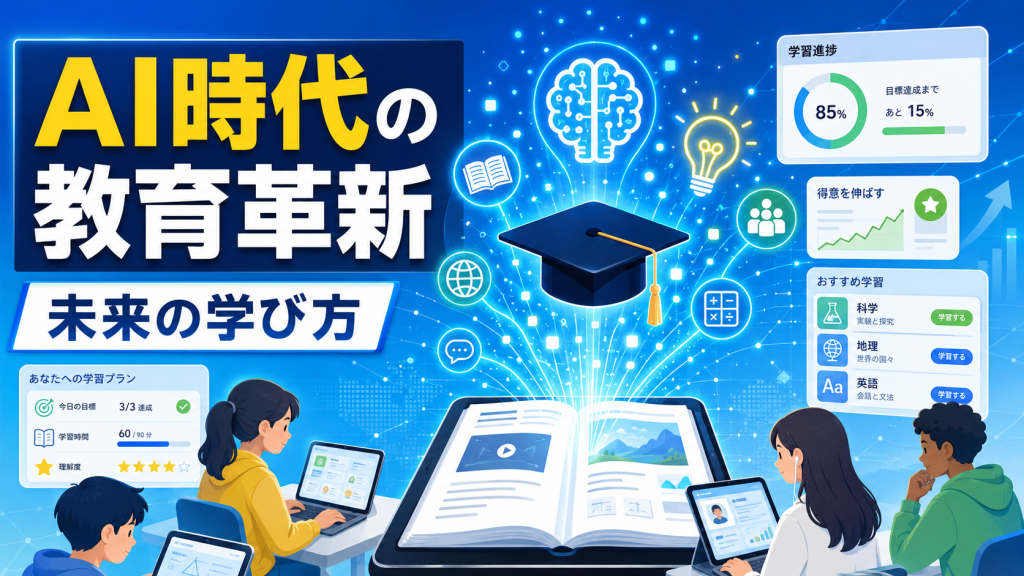 AI時代の教育革新と生成AIが切り拓く未来の学び方や人材育成を解説したアイキャッチ画像